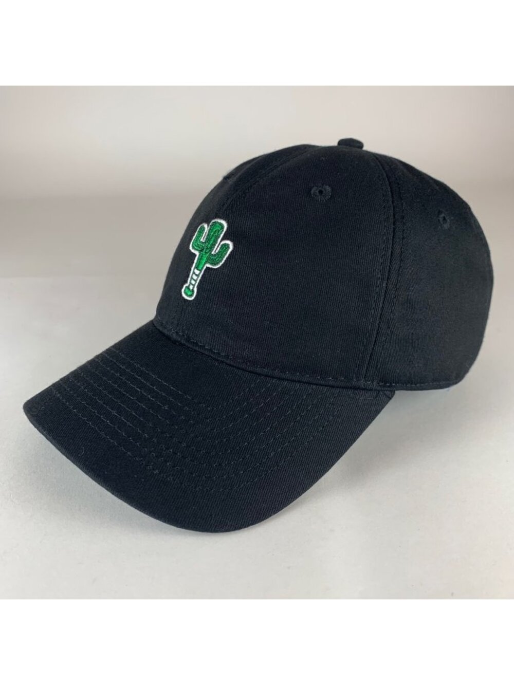Baseballism Spring Training Black Relaxed Fit Leather Strapback Hat